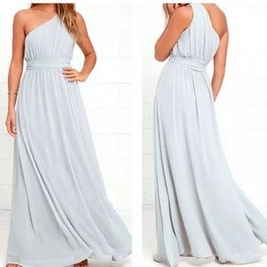New with tags lulus long formal gray dress m
